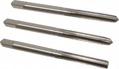 Hertel - M5x0.80 Metric Coarse, 4 Flute, Bottoming, Plug & Taper, Bright Finish, High Speed Steel Tap Set - 2-3/8" OAL, 6H Class of Fit - Caliber Tooling