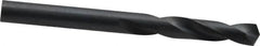 Hertel - #3 135° Spiral Flute High Speed Steel Screw Machine Drill Bit - Oxide Finish, Right Hand Cut, 1-1/4" Flute Length, 2-3/8" OAL, Split Point, Straight Shank - Caliber Tooling