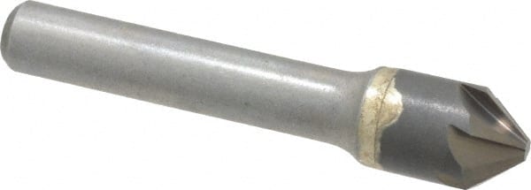 Hertel - 1/2" Head Diam, 3/8" Shank Diam, 6 Flute 82° Solid Carbide Countersink - Caliber Tooling