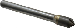 Hertel - 5/16" Head Diam, 1/4" Shank Diam, 6 Flute 90° Solid Carbide Countersink - Bright Finish, 2-1/2" OAL, Single End, Straight Shank, Right Hand Cut - Caliber Tooling