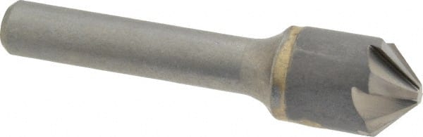 Hertel - 5/8" Head Diam, 3/8" Shank Diam, 6 Flute 90° Solid Carbide Countersink - Caliber Tooling