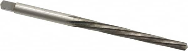 Interstate - #3/0 Pin, 0.1302" Diam, 0.1029" Small End, 9/64" Diam Straight Shank, 1-5/16" Flute, Taper Pin Reamer - Caliber Tooling