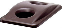 Rubbermaid - Rectangle Lid for Use with 15-7/8 Gal Rectangular Recycle Containers - Brown, Plastic, For 3540, 3541 & 3554 - Caliber Tooling