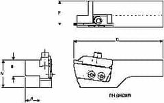 Kennametal - Series Separator, CM Clamp for Indexables - Right Hand Cut - Caliber Tooling