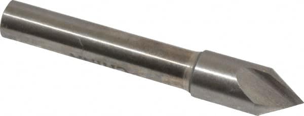 Interstate - 5/16" Head Diam, 1/4" Shank Diam, 1 Flute 60° High Speed Steel Countersink - Caliber Tooling