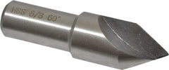 Interstate - 5/8" Head Diam, 1/2" Shank Diam, 1 Flute 60° High Speed Steel Countersink - Caliber Tooling