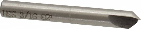 Interstate - 3/16" Head Diam, 3/16" Shank Diam, 1 Flute 82° High Speed Steel Countersink - Caliber Tooling