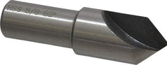 Interstate - 5/8" Head Diam, 1/2" Shank Diam, 1 Flute 82° High Speed Steel Countersink - Bright Finish, 2-1/4" OAL, Single End, Straight Shank, Right Hand Cut - Caliber Tooling