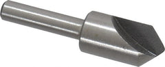 Interstate - 1/2" Head Diam, 1/4" Shank Diam, 1 Flute 90° High Speed Steel Countersink - Caliber Tooling