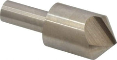 Interstate - 1" Head Diam, 1/2" Shank Diam, 1 Flute 100° High Speed Steel Countersink - Bright Finish, 2-3/4" OAL, Single End, Straight Shank, Right Hand Cut - Caliber Tooling