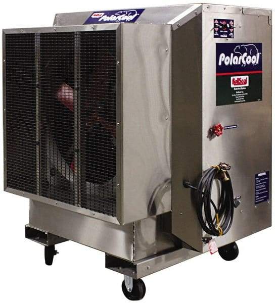 RollSeal - 24" Blade, 1/3 hp, 4,400 CFM Evaporative Cooler - 6 Amp Rating, 115 Volts, Variable Speed - Caliber Tooling