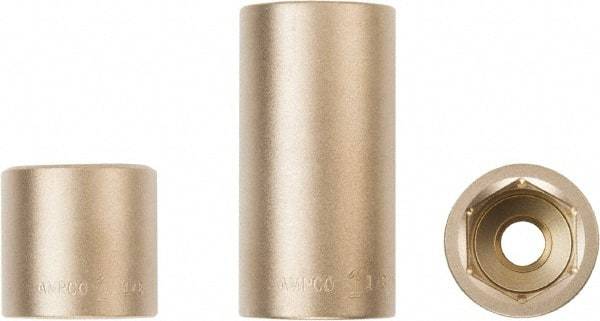 Ampco - 2-3/8", 1" Drive, Deep Hand Socket - 6 Points, Aluminum Bronze - Caliber Tooling