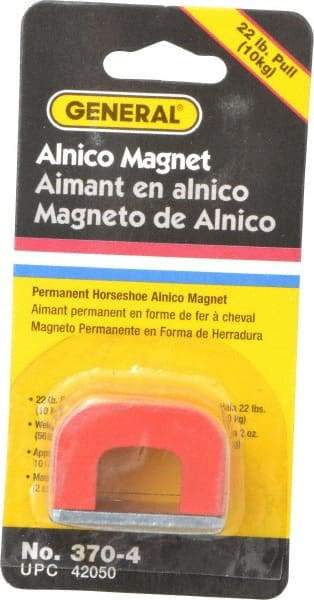 General - 1 Hole, 3/16" Hole Diam, 1-1/2" Overall Width, 1" Deep, 1" High, 22 Lb Average Pull Force, Alnico Power Magnets - 5/16" Pole Width - Caliber Tooling