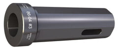 Global CNC Industries - MT2 Inside Morse Taper, Standard Morse Taper to Straight Shank - 4" OAL, Alloy Steel, Hardened & Ground Throughout - Exact Industrial Supply