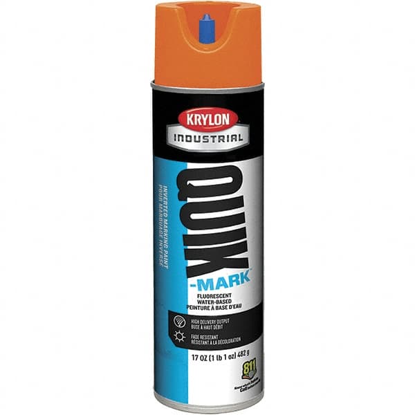 Krylon - 20 fl oz Orange Marking Paint - 50 to 60 Sq Ft Coverage, Water-Based Formula - Caliber Tooling