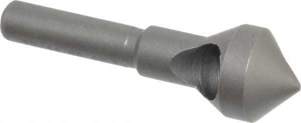 Weldon - 9/16" Head Diam, 1/4" Shank Diam, 90° High Speed Steel Countersink - Caliber Tooling