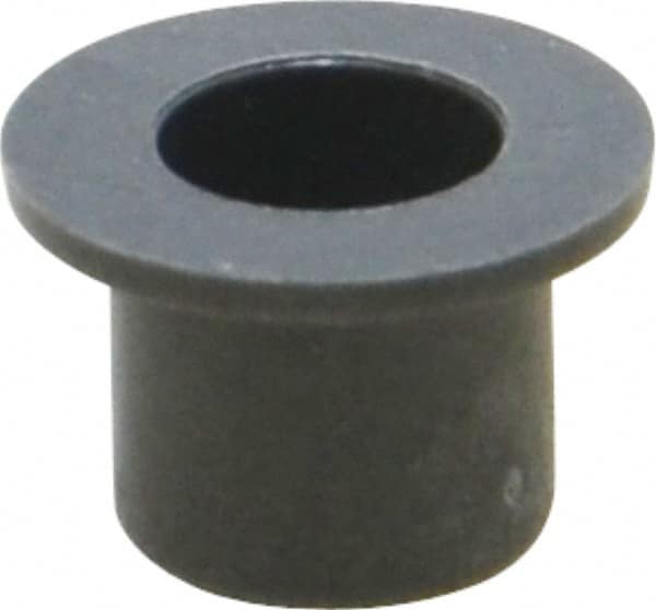 Igus - 3/16" Inside x 1/4" Outside Diam, Thermoplastic Sleeve Bearing - 3/8" Outside Diam, 0.032" Flange Thickness, 1/4" OAL - Caliber Tooling