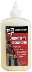 DAP - 16 oz Bottle Yellow Wood Glue - 5 to 7 min Working Time, 72 hr Full Cure Time, Bonds to Cardboard, Fabric, Leather, Particle Board & Wood - Caliber Tooling