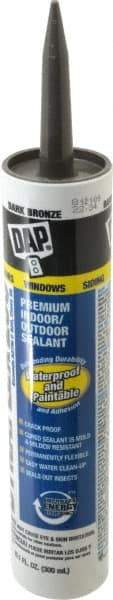 DAP - 10.1 oz Cartridge Bronze (Color) Acrylic & Latex Caulk - -30 to 180°F Operating Temp, 30 min Tack Free Dry Time - Caliber Tooling