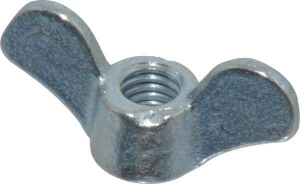 Value Collection - 5/16-18 UNC, Zinc Plated, Steel Standard Wing Nut - Grade 1015-1025, 1.44" Wing Span, 0.69" Wing Span, 1/2" Base Diam - Caliber Tooling