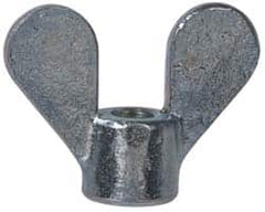Value Collection - 5/16-18 UNC, Uncoated, Steel Standard Wing Nut - Grade 1015-1025, 1.88" Wing Span, 1-3/8" Wing Span, 11/16" Base Diam - Caliber Tooling