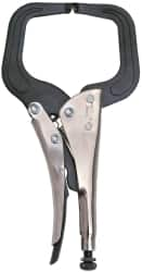 Proto - 11" OAL C-Clamp Locking Pliers - 15/32" Jaw Width, 3-45/64" Jaw Depth, Steel Handle - Caliber Tooling