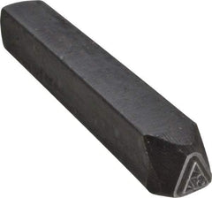 Made in USA - 3/16 Inch Character Size, 37 within a Triangle, Code Stamp - Steel - Caliber Tooling