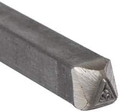 Made in USA - 3/16 Inch Character Size, 62 within a Triangle, Code Stamp - Steel - Caliber Tooling