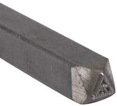 Made in USA - 3/16 Inch Character Size, 75 within a Triangle, Code Stamp - Steel - Caliber Tooling