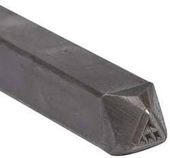 Made in USA - 3/16 Inch Character Size, 77 within a Triangle, Code Stamp - Steel - Caliber Tooling