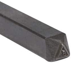 Made in USA - 3/16 Inch Character Size, 81 within a Triangle, Code Stamp - Steel - Caliber Tooling