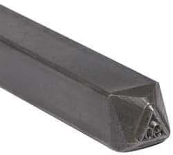 Made in USA - 1/4 Inch Character Size, 90 within a Triangle, Code Stamp - Steel - Caliber Tooling