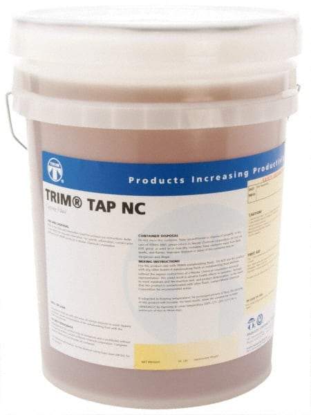 Master Fluid Solutions - Trim Tap NC, 5 Gal Pail Tapping Fluid - Straight Oil, For Broaching, Gear Cutting, Gundrilling, Milling, Reaming, Sawing, Shaving, Threading - Caliber Tooling