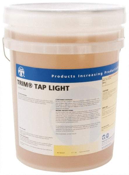 Master Fluid Solutions - Trim Tap Light, 5 Gal Pail Tapping Fluid - Straight Oil, For Broaching, Gear Cutting, Gundrilling, Milling, Reaming, Sawing, Shaving, Threading - Caliber Tooling