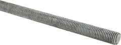 Made in USA - 3/4-10 UNC (Coarse), 6' Long, Low Carbon Steel Threaded Rod - Hot-Dipped Galvanized Finish, Right Hand Thread - Caliber Tooling