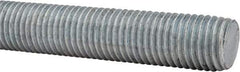 Made in USA - 1-8 UNC (Coarse), 6' Long, Low Carbon Steel Threaded Rod - Hot-Dipped Galvanized Finish, Right Hand Thread - Caliber Tooling