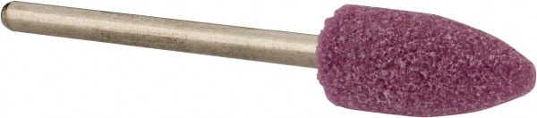 Grier Abrasives - 3/8 x 3/4" Head Diam x Thickness, B52, Pointed, Aluminum Oxide Mounted Point - Caliber Tooling