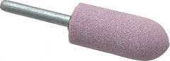 Grier Abrasives - 7/8" Head Diam x 2" Thickness, A11, Pointed Tree End, Aluminum Oxide Mounted Point - Caliber Tooling