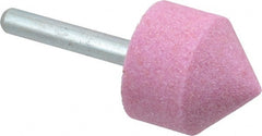 Grier Abrasives - 1-1/8 x 1-1/8" Head Diam x Thickness, A13, Pointed Cylinder, Aluminum Oxide Mounted Point - Caliber Tooling