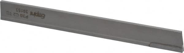 Made in USA - 1/8 Inch Wide x 1/2 Inch High x 4-1/2 Inch Long, Parallel Blade, Cutoff Blade - C2 Grade, Bright Finish - Exact Industrial Supply