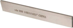 Interstate - 1/8 Inch Wide x 11/16 Inch High x 5 Inch Long, Parallel Blade, Cutoff Blade - M2 Grade, Bright Finish - Exact Industrial Supply