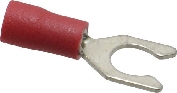 Ideal - #10 Stud, 22 to 18 AWG Compatible, Partially Insulated, Crimp Connection, Locking Fork Terminal - Caliber Tooling