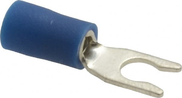 Ideal - #6 Stud, 16 to 14 AWG Compatible, Partially Insulated, Crimp Connection, Locking Fork Terminal - Caliber Tooling