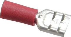 Ideal - 22 to 18 AWG, Vinyl, Fully Insulated, Female Wire Disconnect - 1/4 Inch Wide Tab, Red, cUL Listed, RoHS Compliant, UL Listed - Caliber Tooling