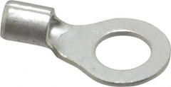 Ideal - 16-14 AWG Noninsulated Crimp Connection Circular Ring Terminal - #10 Stud, 0.661" OAL x 0.374" Wide, Tin Plated Brass Contact - Caliber Tooling