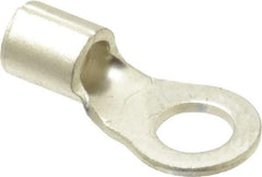 Ideal - 12-10 AWG Noninsulated Crimp Connection Circular Ring Terminal - #10 Stud, 0.772" OAL x 0.374" Wide, Tin Plated Brass Contact - Caliber Tooling