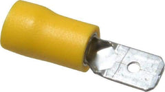 Ideal - 12 to 10 AWG, Vinyl, Fully Insulated, Male Wire Disconnect - 1/4 Inch Wide Tab, Yellow, cUL Listed, RoHS Compliant, UL Listed - Caliber Tooling