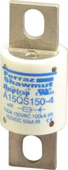 Ferraz Shawmut - 150 VAC/VDC, 150 Amp, Fast-Acting Semiconductor/High Speed Fuse - Bolt-on Mount, 2-21/32" OAL, 100 at AC, 50 at DC kA Rating, 1-1/8" Diam - Caliber Tooling