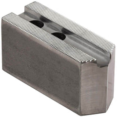 Dillon Manufacturing - Soft Lathe Chuck Jaws; Jaw Type: Square ; Material: Steel ; Jaw Interface Type: 1.5mm x 60 Serrated ; Maximum Compatible Chuck Diameter (Inch): 10 ; Minimum Compatible Chuck Diameter (Inch): 0 ; Overall Height (Inch): 2 - Exact Industrial Supply