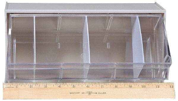 Quantum Storage - 11-7/8" Wide x 5-15/16" High x 5-1/4" Deep, Small Parts Tip Out Stacking Bin Organizer - Polystyrene Frame, 1 Compartments, 11" Wide x 5-1/4" High Bin - Caliber Tooling